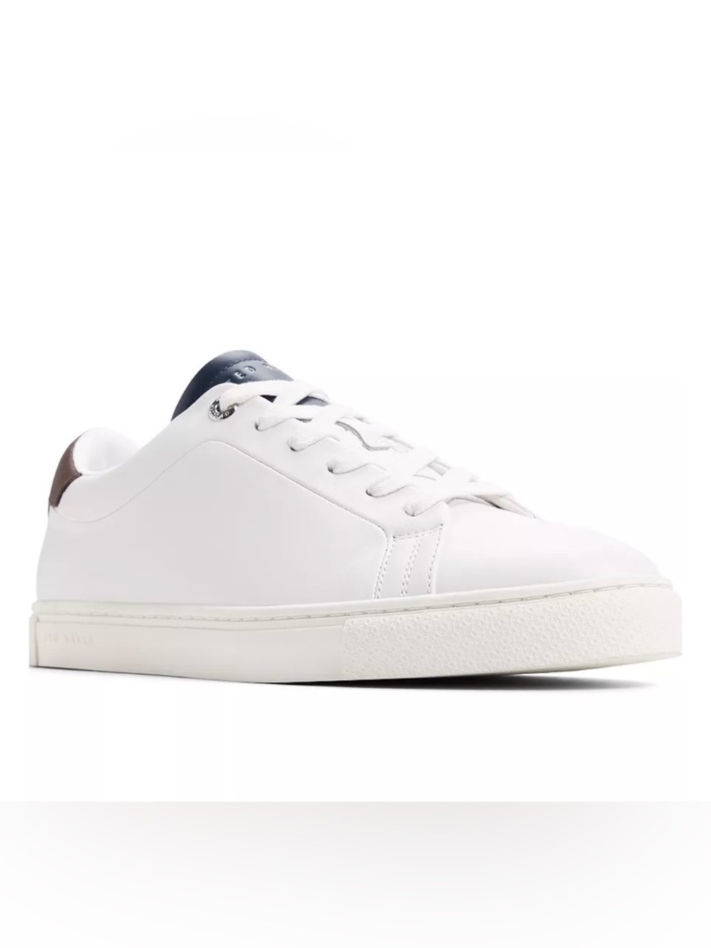 Ted Baker Robberto Sneakers White Leather Men 9.5 NIB Minimal Lace Up